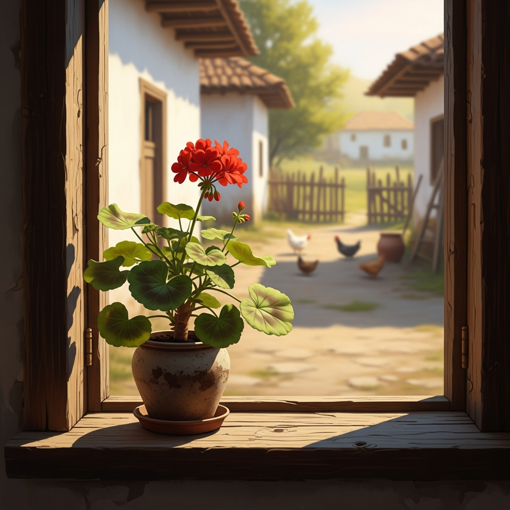 Mușcata din fereastră de Victor Ion Popa